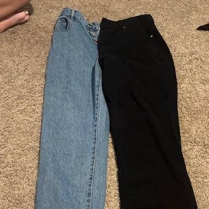 Women’s Jeans – Black and Light Blue Dual Pair